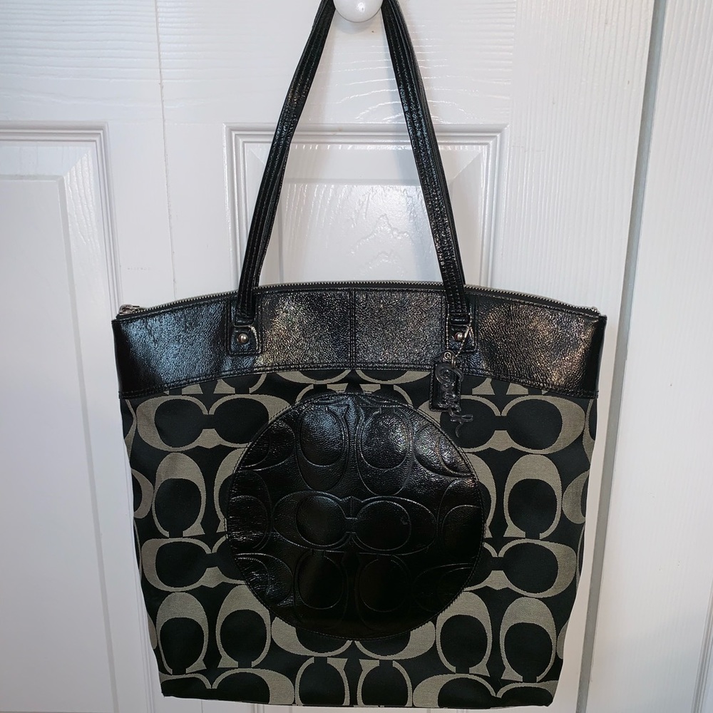 Coach tote Ocelot gray print